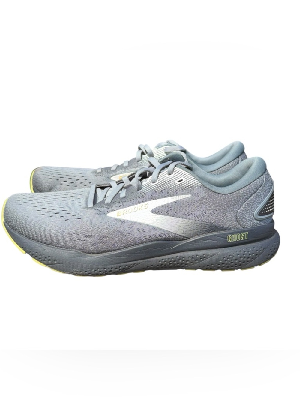 BROOKS Ghost 16 Primer Grey Lime Road Running Walking Sneakers Size 10.5 Medium - Picture 5 of 14